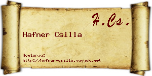 Hafner Csilla névjegykártya